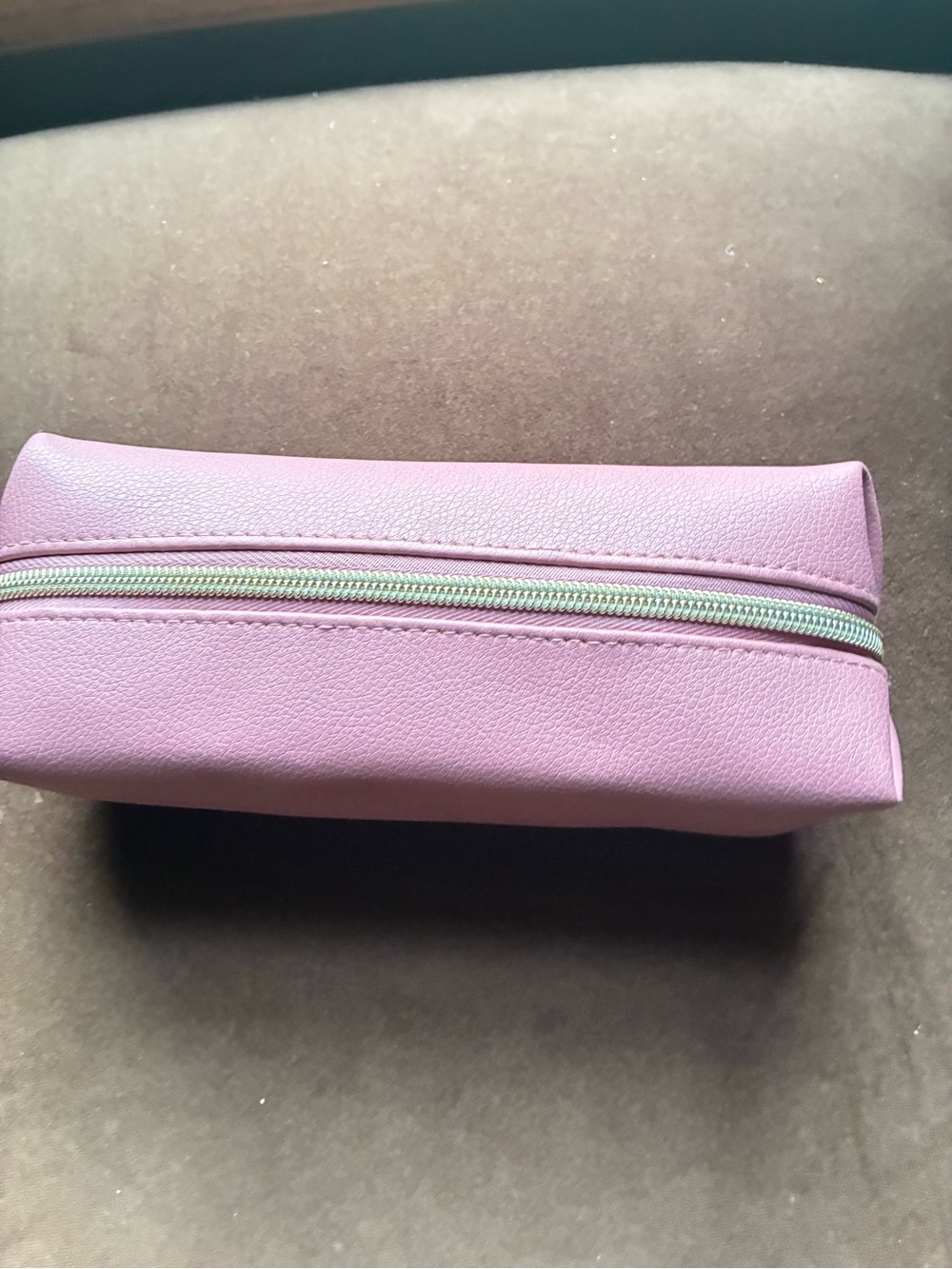Soft Pink Travel Cosmetic Pouch with Top Zip